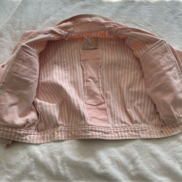 MBD by Bitterman Vintage 80s Pink Denim Jacket Size Medium - Picture 8 of 10